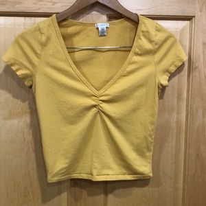 BOGO Bozzolo Mustard Yellow Crop Top size M